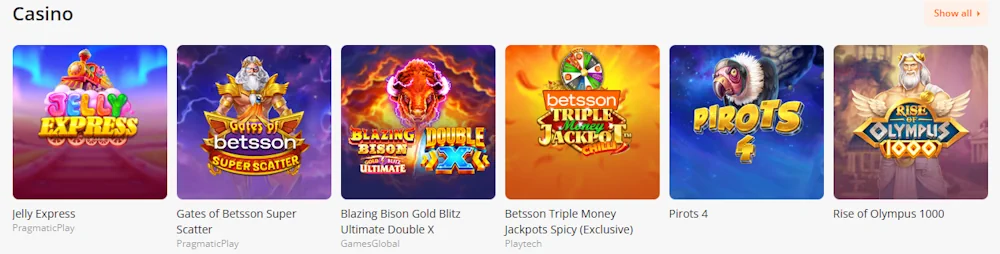 Giochi Casino Betsson